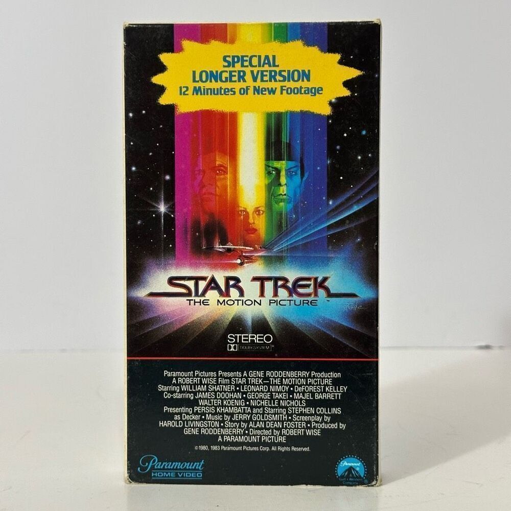 Star Trek The Motion Picture Special Longer Version VHS Video	 1980